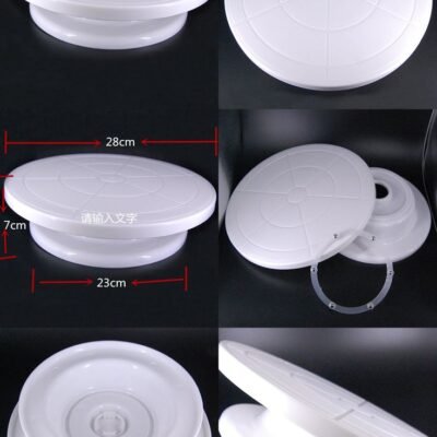 28cm Cake Turntable Cake Rotating Icing Decorating Revolving Kitchen Display Stand Turntable 11 inch DIY Plastic Cake Stand