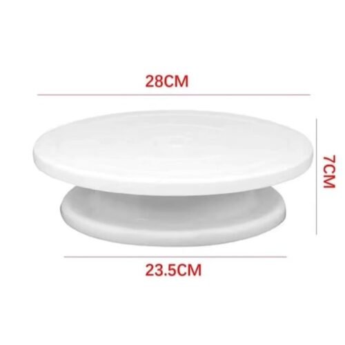 28cm Cake Turntable Cake Rotating Icing Decorating Revolving Kitchen Display Stand Turntable 11 inch DIY Plastic Cake Stand