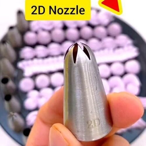 2D icing nozzle, a cake decorating tool used for piping. ( Large )