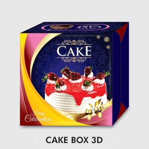 Half Kg Cake Box 8*8*5Inch Random Colour