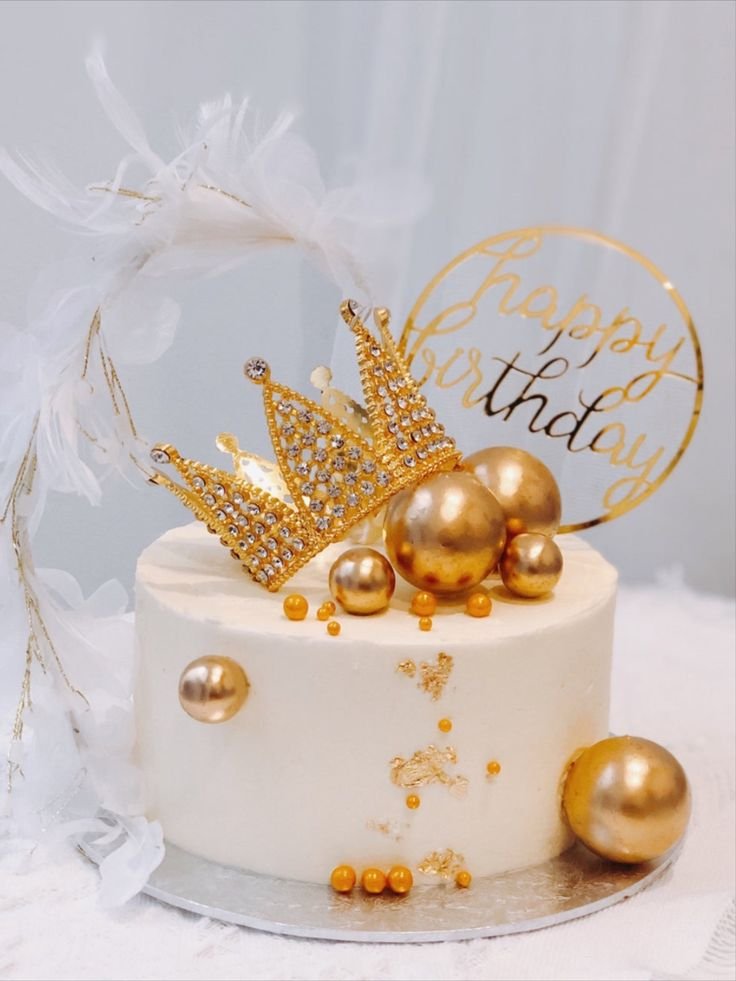 Royal Gold Crown Cake