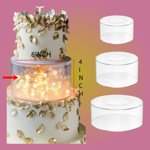 Round acrylic cake spacer.  8*4-inch