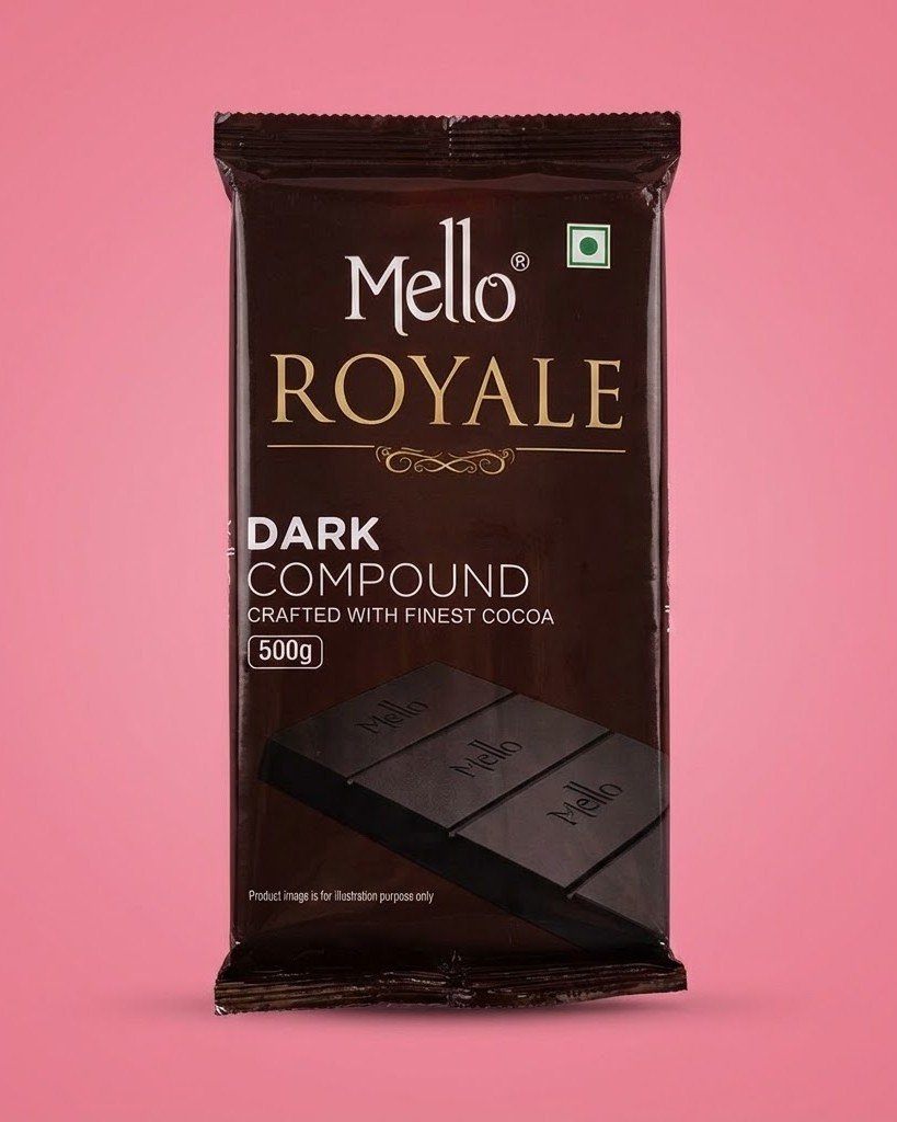 Mello Royale Dark Chocolate Compound Slab/Bar 500 gm