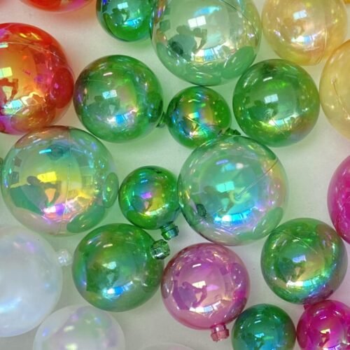 Transparent Bubble Balls Green Cake Toppers Mini Balloon Cake Topper /Crystal clear 12 pc pck