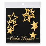 Acrylic star cutout 10 pcs golden