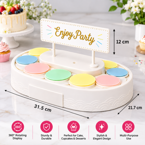Revolving Dessert Carousel / Rotary Macaron and Cupcake Stand