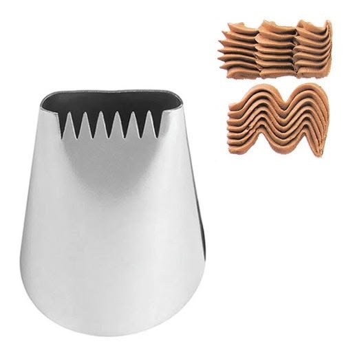 Basket icing nozzle, a cake decorating tool used for piping. ( Large )
