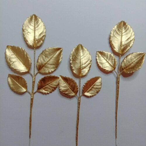 Artificial Golden Leaf cake topper's
